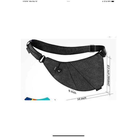 Joyelife Sling Crossbody Bag Travel Anti-theft Safe Bag Men/Woman - Picture 2 of 10